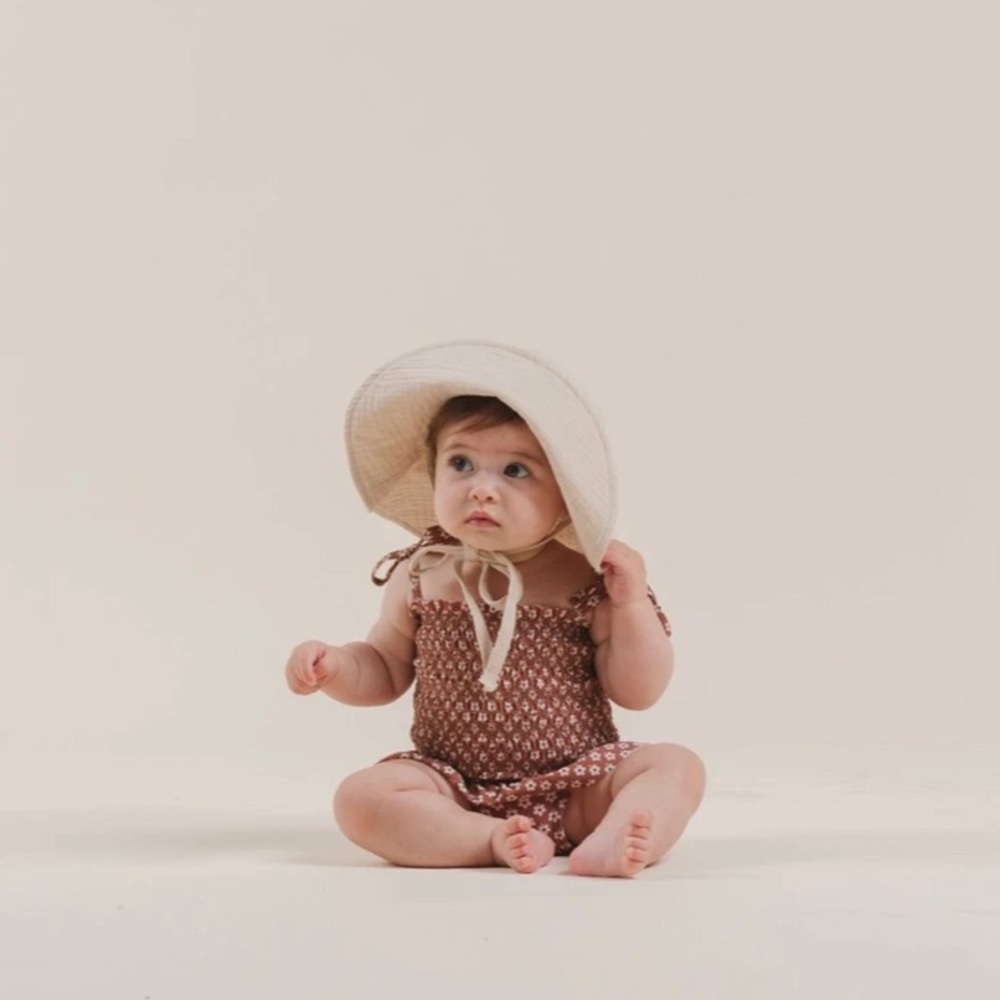 Rylee&Cru smocked one piece swimsuit in Amber
